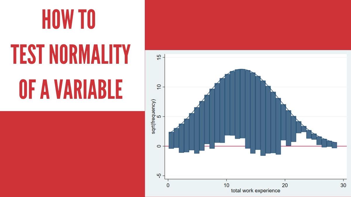 How to check normality of a variable Stata Tutorial