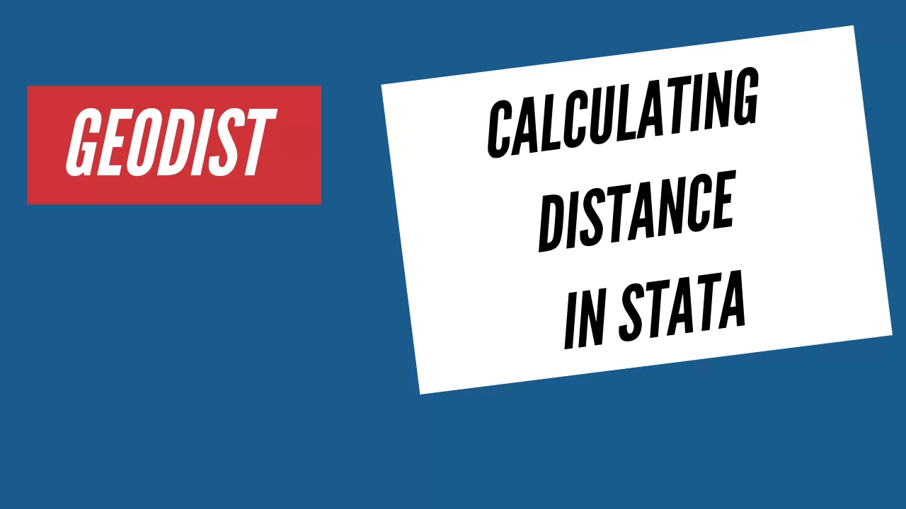 How to Calculate Distance Between Two Cities / Locations in Stata