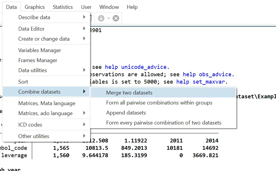 How To Merge Data In Stata Combining Datasets In Stata The Data Hall